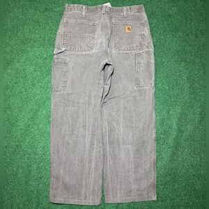 Vintage Y2K Carhartt Dungeree Baggy Carpenter Skater Grunge 36x30 Green Pants